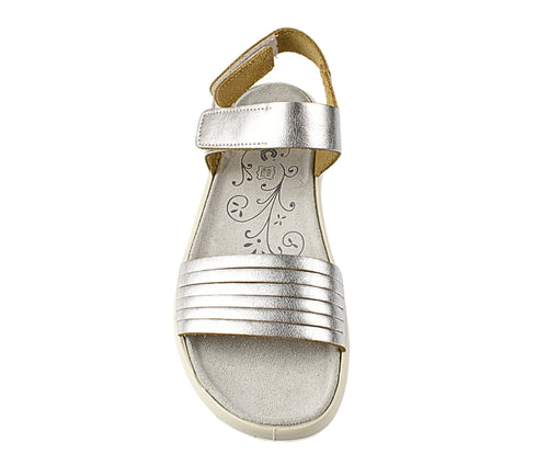 Sandale casual, dama, IMAC, 757081 argintiu, piele naturala